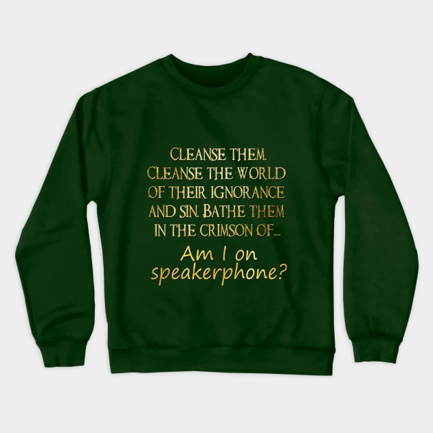 Cabin in the Woods Speakerphone Crewneck Sweatshirt by Thistle997